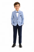Sky Blue Boys 5 Piece Formal Suit Set