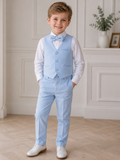 Sky Blue Boys 4 Piece Formal Suit Set