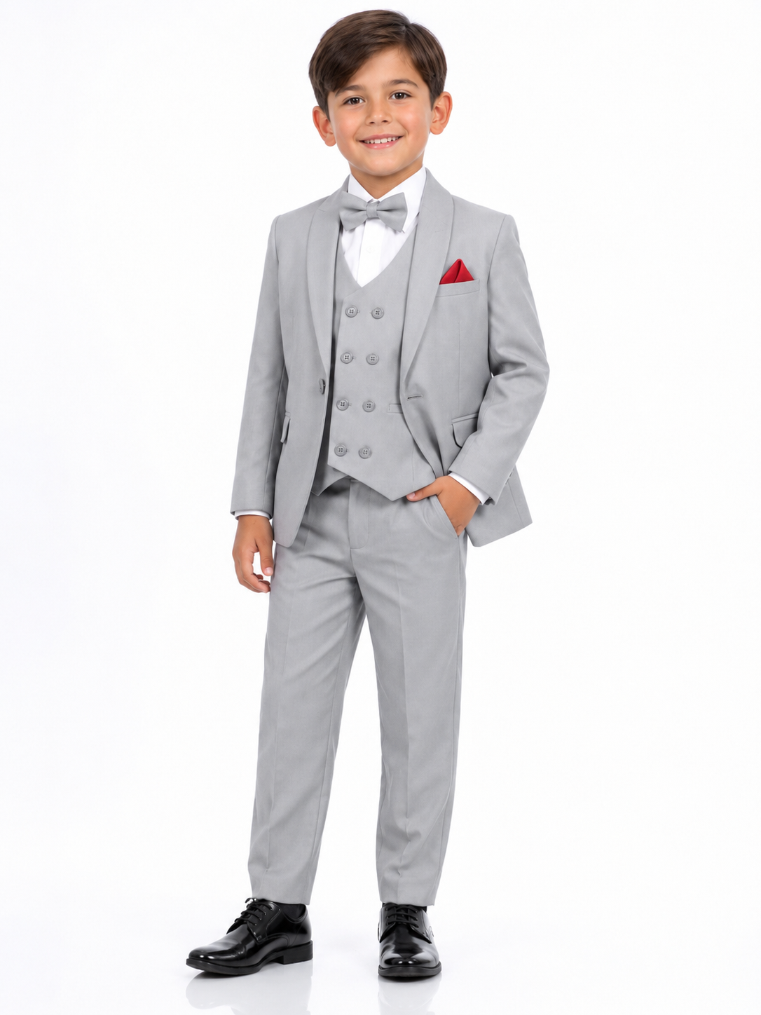 Grey Boys 5-Piece Formal Suit - 1 to 14