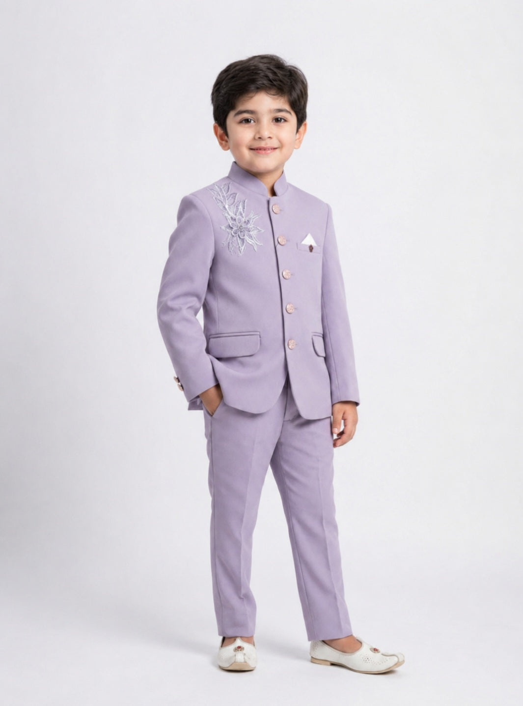 Lavender Boys Jodhpuri Suit Set