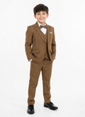 Camel Brown Boys 5 Piece Tuxedo Suit